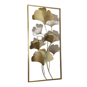 Arte de Pared de Metal con Flores Estilo Nórdico Hecho a Mano, Decoración Botánica de Pared Grande, Vertical y Rectangular, Enmarcada en Hierro, para Hogar y Jardín - Product Image 4