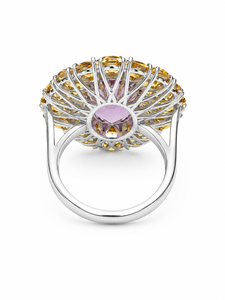 Multi Color Stone <b>Ring</b> in 92.5 Sterling Silver KLSR-12277 - Product Image 3