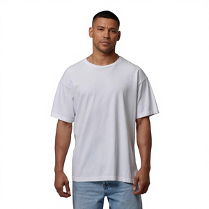 เสื้อยืดผู้ชายทรงหลวม พิมพ์ลาย 300 GSM คุณภาพสูง สไตล์สตรีท สำหรับใส่กลางแจ้ง ปี 2024 ผลิตจากผ้าฝ้าย 100% เป็นมิตรกับสิ่งแวดล้อม แห้งเร็ว ระบายอากาศได้ดี - Product Image 1