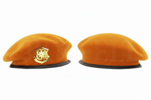 100% Polyester Wool Blend Peak Cap Classic <b>Beret</b> Style Hat Adjustable Outdoor Uniform Accessory Headwear Gold Embroidery Hats - Product Image 5