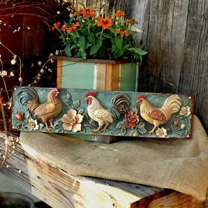 CIFbuy Scultura da Parete in Metallo a Forma di Gallo Vintage 4x16 Pollici, Perfetta per Arredamento Casa, Bar, Caffè, Regalo di Halloween e Natale, Nuovo (Servizio di Selezione) - Product Image 5