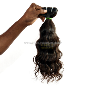Extensiones de cabello humano Remy indio de alta calidad, paquetes de tejido suelto que nunca se desprenden, paquetes de tejido HAIE - Product Image 1