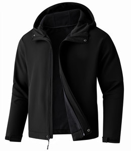 Biker Distressed Breathable Coated Stand Casual Winter <b>Covered</b> <b>Button</b> Plus Size Unisex Motorcycle Wool Jacket Eco-Friendly Quick - Product Image 2