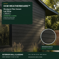 Wasserdichte Holzoptik-Zementverkleidungsplatte 7,5/8mm Dick 200mmx4200mm Außenfassadenverkleidung Shiplap-Planke für Neuseeland