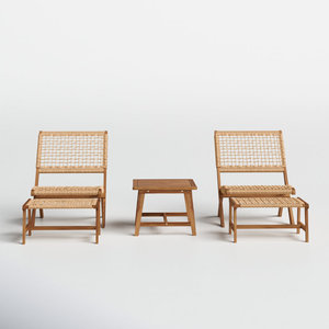 Groupe de sièges de salon de jardin 5 pièces - Product Image 1
