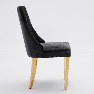 Sedie da Pranzo in Tessuto Rayon con Rivestimento in Ciniglia, Comode Sedie Imbottite per Cucina e Sala da Pranzo - Product Image 5