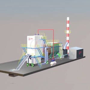 Chaudière à vapeur industrielle verticale à haute efficacité, à lit fluidisé, à tubes d'eau, à double tambour, multi-combustibles, 215 tonnes - Product Image 3