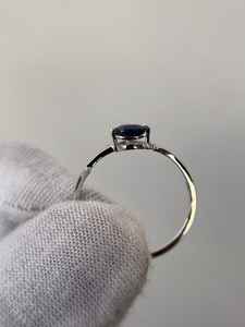 Bague en saphir bleu antique, coupe poire, saphir bleu royal, bague de fiançailles solitaire, bague de mariage pour femme, bijoux - Product Image 2