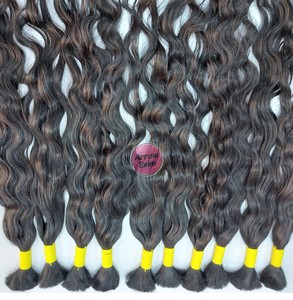 Cheveux naturels indiens bruts bouclés profonds Arrow Exim Single Donor pour tressage, noir naturel, 100g - Product Image 6