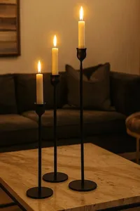 Portavelas de Hierro Negro Resistente, Hecho a Mano, para Decoración del Hogar, Oficina, Jardín, Navidad y Pascua - Calidad de Exportación - Product Image 2