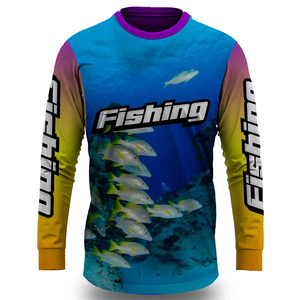 Camisa de Pesca de Trucha Personalizada, Manga Larga, Transpirable, de Secado Rápido, Logotipo Personalizado, Sublimación, Marca Privada, OEM, ODM, Venta al Por Mayor - Product Image 1