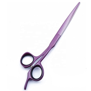 Ciseaux de coiffure professionnels pour salon de coiffure, de haute qualité, à manche en céramique, courbés, tranchants, en acier inoxydable, pour usage esthétique - Product Image 1