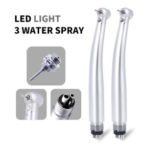 หัวกรอฟัน LED ความเร็วสูง แบบกดปุ่ม 3 หัวฉีดน้ำ พร้อมไฟ  ลูกปืนเซรามิก  หัวกรอแบบลม  หมุนเร็ว - Product Image 1