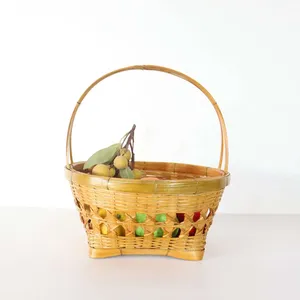 Cesta de Bambú que Combina el Estilo de Tejido Tradicional con una Función Práctica de Almacenamiento para la Organización Diaria - Product Image 6