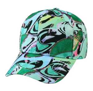 Abstract Pattern <b>Puff</b> Printed Baseball Cap Unisex Hip Hop Style Casual Spring Summer Breathable Polyester/Cotton Adjustable Fit - Product Image 1