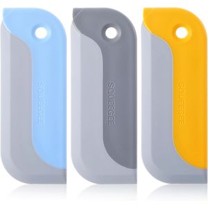 Set di 3 Raschietti Multifunzionali per Piccoli Lavelli, Raschietto in Gomma per Porte in Vetro, Piani Cucina, Finestrini Auto, Bagno - Misura Piccola - Product Image 1