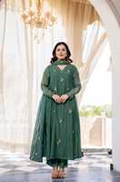 Salwar Kameez indien pakistanais élégant, tissu en soie Chanderi, broderie Zari, tenue de fête fantaisie, décontractée, traditionnelle pour femmes