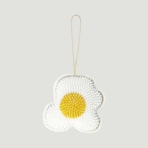 Fried Egg <b>Beaded</b> Hanging Ornament – Handmade Embroidered Food Theme Decoration for Party, Kitchen Decor & Return Gift Wholesale - Product Image 1