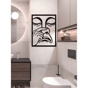 Divertente decorazione da parete con naso che si schiaccia, arredo casa di tendenza per regali di Natale - Product Image 3