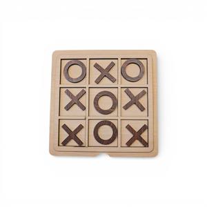 Juego de Mesa Clásico de Tic Tac Toe de Madera, Juego de Estrategia Tradicional, Juego de Mesa Resistente para Entretenimiento - Product Image 1