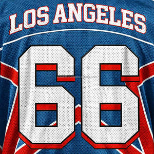 Maillot de football américain personnalisé avec nom et numéro, style Drift, en maille argentée, blanche et noire, à manches courtes, 100 % polyester respirant - Product Image 6