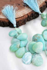 Ópalo Azul Peruano Natural, Color Superior, Forma de Almendra Facetada, Natural, para la Elaboración de Joyería Fina, Piedra Preciosa - Product Image 6