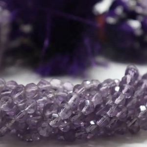 ชุดเครื่องประดับลูกปัดอะเมทิสต์กลมแบบเหลี่ยมเพชรพลอยสีม่วงธรรมชาติคุณภาพสูงจากผู้จำหน่ายที่ผ่านการตรวจสอบ - Product Image 3