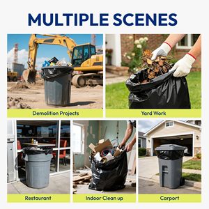 Sacs poubelle noirs de qualité supérieure TH GB-021, 33 gallons, usage intensif, pour hôtels, restaurants, approvisionnement en gros - Product Image 5
