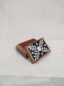 Boîtes à bijoux de luxe incrustation d'os boîtes de rangement incrustation de nacre faites à la main à vendre en vrac d'Inde - Product Image 6