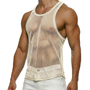 Wholesale Custom Logo <b>Mens</b> Mesh Workout Tank Top 100% Polyester Quick Dry Fitted Sleeveless Shirt Athletic <b>Base</b> <b>Layer</b> - Product Image 3