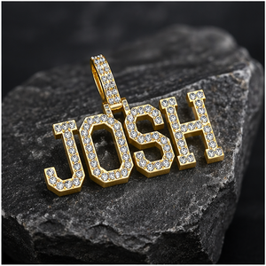 925 <b>Silver</b> Rhodium Plated Cursive <b>Initial</b> Letters Name <b>Pendants</b> Custom Iced Charm Necklace Lab Grown Diamond Personalized Trendy - Product Image 5