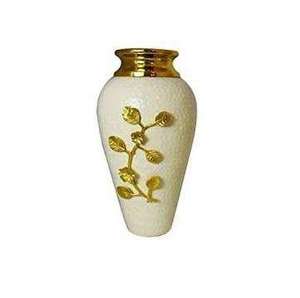 White And Gold Coated Metal New Flower Pot Metal Flower Vases Latest <b>Top</b> Selling For Home Living Room Table <b>Top</b> Decorative Item - Product Image 1