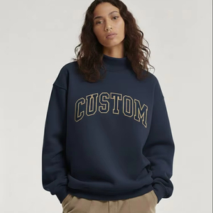Sudadera de Invierno Premium de Alta Calidad para Mujer, Cuello Alto, Estilo Casual, Oversize, Forro Polar Transpirable, con Estampado Personalizado en la Parte Delantera - Product Image 1