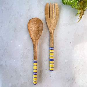 FAIZA CRAFT FC-3037 Custom Resin <b>Salad</b> <b>Tools</b> Serving Set with Stand for Wedding Includes Fork Knife Spoon Dishwasher Safe - Product Image 5