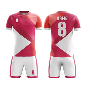 Conjunto de Uniforme de Fútbol Soccer, Camiseta y Pantalones Cortos, Talla Grande, Transpirable, Antibacterial, Absorbente de Humedad, 100% Poliéster, Ropa Deportiva - Product Image 2