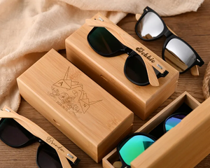 Durable Wooden Glasses Storage <b>Box</b> Stylish Rectangle Carved Design Handmade in Vietnam for Eyewear Protection - Product Image 2