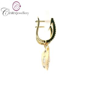 ต่างหูแบบคลัสเตอร์ทำมือคุณภาพสูง18K AU750โรสโกลด์ประดับเพชรธรรมชาติสำหรับงานแต่งงานงานปาร์ตี้ - Product Image 6