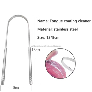 Raspador de Lengua Ergonómico de Acero Inoxidable con Forma de Cuchara WORLD PRECISION SURGICAL, Certificado CE, para Limpieza Bucal en el Hogar - Product Image 3