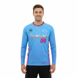 เสื้อยืดพิมพ์ลายแขนยาวมีสไตล์ออกแบบได้ตามต้องการเสื้อผ้าแบบระเหิดสั่งแบบออนไลน์จำนวนมาก - Product Image 3