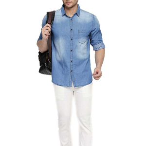 Chemise en jean surdimensionnée pour homme, nouvelle collection, grande taille, respirante, imprimé automne, prix abordables, marque privée - Product Image 5