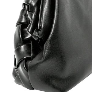 Bolso de Mano de Lujo Royaa Negro Tejido, con Cierre de Cremallera, Forro de Poliéster, Capacidad de hasta 1L - Product Image 5