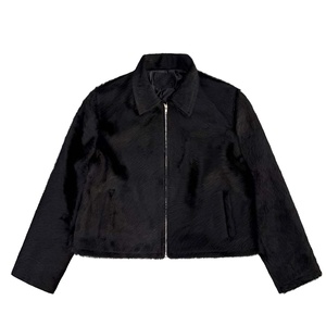 เสื้อแจ็คเก็ตขนสัตว์เทียมพร้อมปกแต่งขนสัตว์ แขนยาว ความยาวสั้น สำหรับฤดูหนาว หนา สวมใส่สบาย ปิดด้วยซิป สีพื้น - Product Image 2