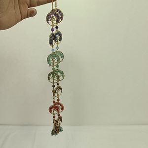 Décoration suspendue en pierres précieuses naturelles 7 chakras pour le yoga, la méditation, le Reiki, la guérison spirituelle, la décoration intérieure, vente en gros - Product Image 2