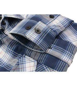Camisa de Franela a Cuadros de Manga Larga para Hombre, 100% Algodón, Estilo Casual Oversize con Botones, Diseño de 2 Bolsillos, Ropa Urbana de Otoño, Venta al por Mayor - Product Image 4
