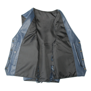 Prix le plus bas 2026 – Gilet en cuir véritable pour homme, conçu sur mesure, gilet en cuir à séchage rapide pour homme - Product Image 4