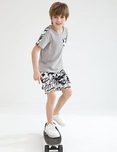 Fashion <b>Men</b> Summer Casual Terry Fabric <b>T</b>-<b>Shirt</b> Shorts Set High Quality Seamless Quick Dry Breathable Cotton/<b>Polyester</b> Customized - Product Image 2