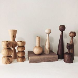 Modern Wooden Candle Holder Minimalist Decorative Piece For Contemporary Homes Dining Spaces And Stylish Event Decoration - Product Image 3