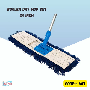 High Quality Microfibre Dry <b>Mop</b> Set Extendable <b>Handle</b> Self-Wringer for Sweeping Dust Hair Debris Homes Offices Hotels Hospitals - Product Image 2