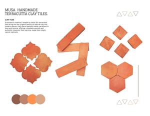 Handmade Diamond Shape Terracotta Clay Tile Natural Red Matte Finish Rustic Style Interior <b>Wall</b> Floor Tiles Non Slip Tile - Product Image 6