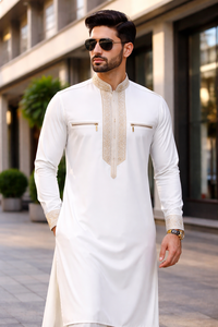 Oferta 2026: Thobe Musulmán Blanco, Jubba Árabe, Estilo Largo, Thobes Islámicos Cómodos y Transpirables para Oriente Medio - Product Image 2